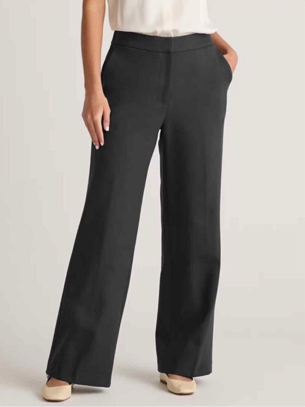 Quince Black Ultra-Stretch Ponte Trouser